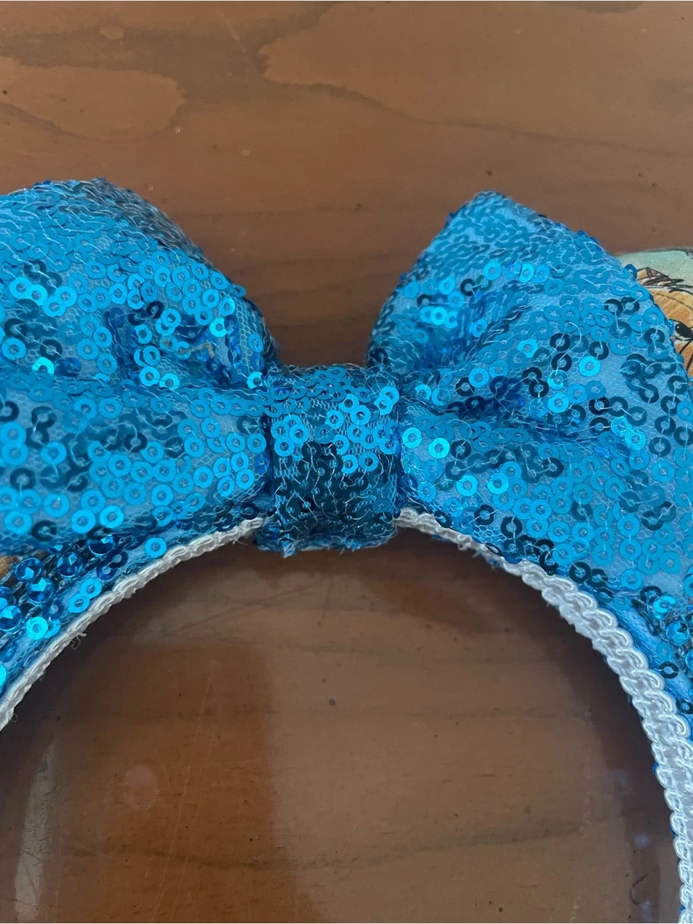DISNEY INSPIRED Kids Sequin Bow Headband - Blue